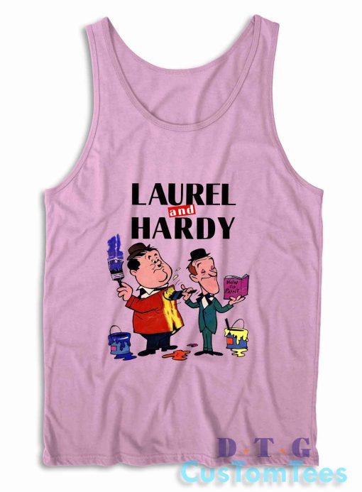 Laurel And Hardy Tank Top Color Pink