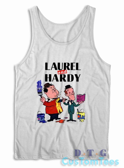 Laurel And Hardy Tank Top Color White