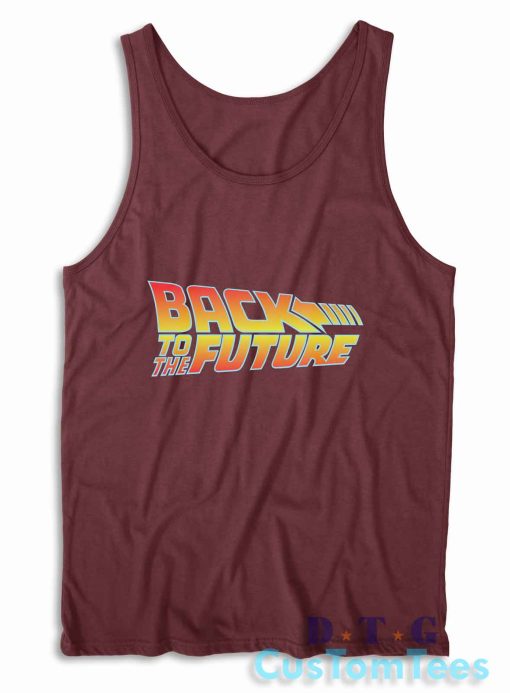 Back To The Future Tank Top Color Maroon