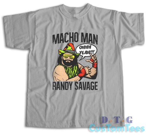 Macho Man Randy Savage T-Shirt Color Grey