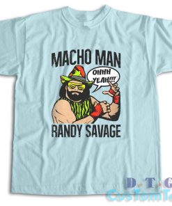 Macho Man Randy Savage T-Shirt Color Light Blue