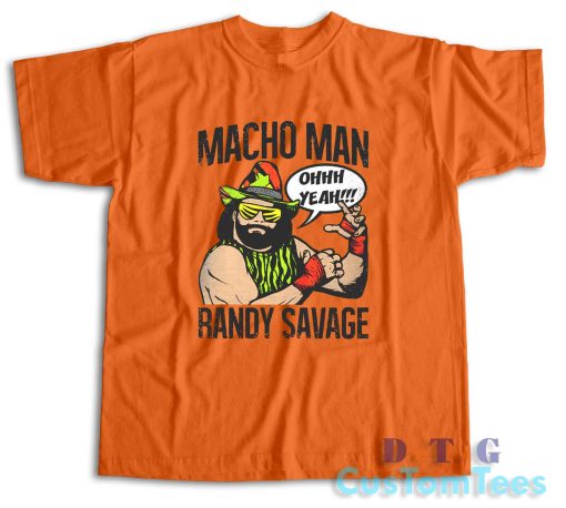 Macho Man Randy Savage T-Shirt Color Orange