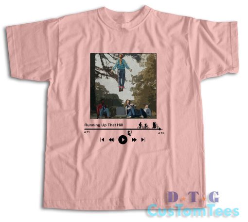 Running Up That Hill Max T-Shirt Color Grey Pink