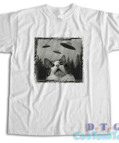 Cat and UFO T-Shirt