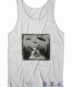 Cat and UFO Tank Top