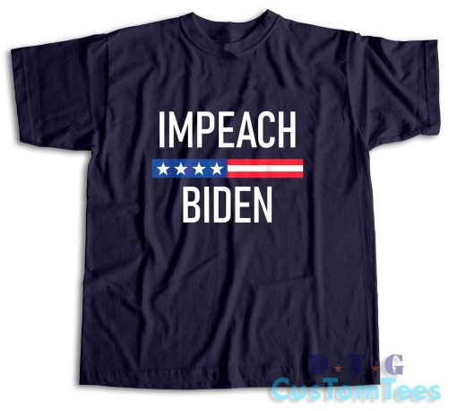 Impeach Biden T-Shirt Color Navy