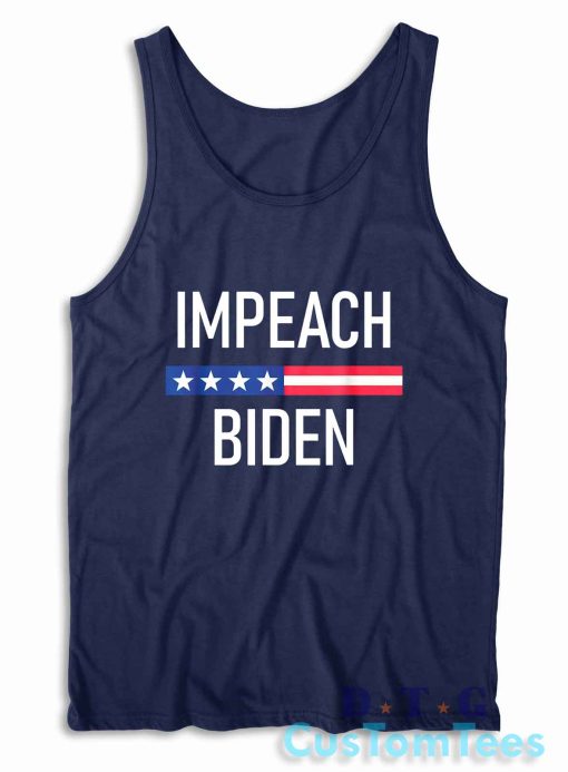 Impeach Biden Tank Top Color Navy