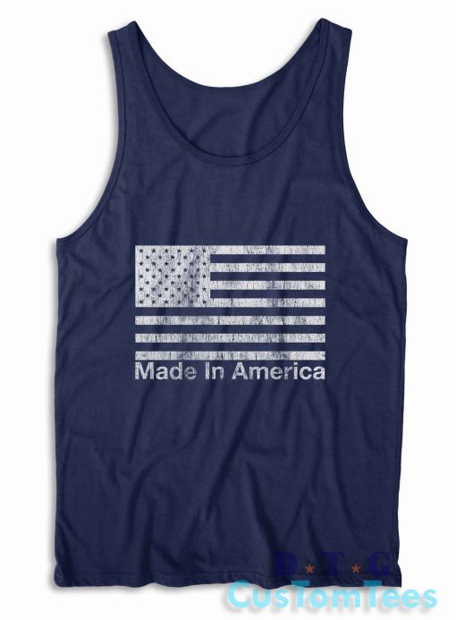 Independence Day Made In America Tank Top Color Navy